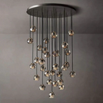 Boule Spherical Cristal Cluster Chandelier 40"