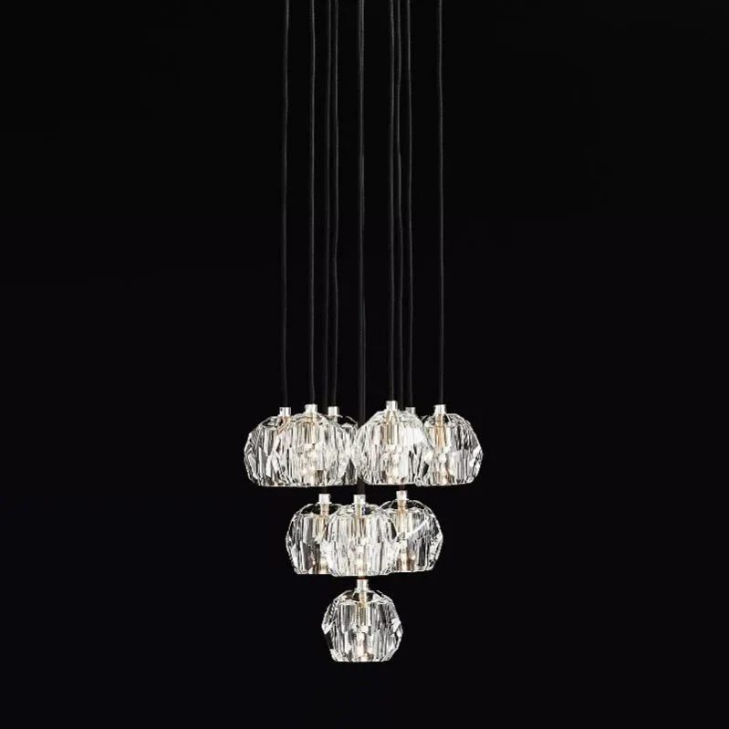 Boule Spherical Cristal Cluster Chandelier 14"