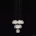 Boule Geometric Cristal Cluster Chandelier 14"