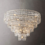Marignan Chain Crystal Tiered Round Chandelier 60"