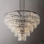 Marignan Chain Crystal Tiered Round Chandelier 60"
