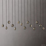Eclatant Inset Crystal Linear Chandelier 54"
