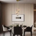 Rain Waterfall Glass Round Chandelier 8"