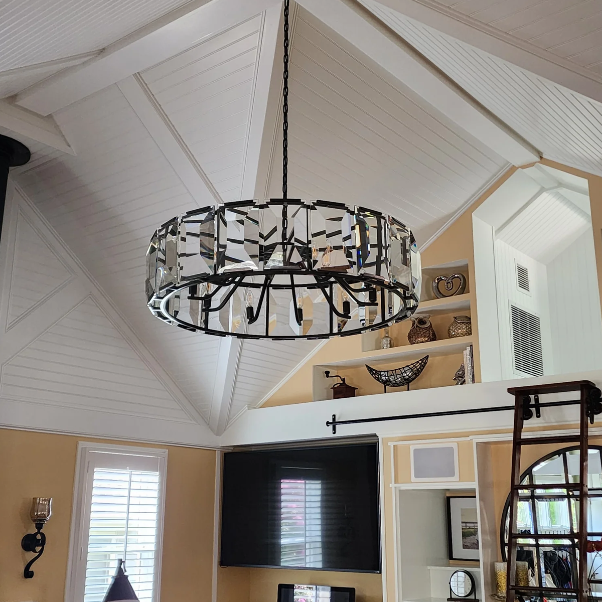 Harlow Chiseled Crystal Round Chandelier 31"
