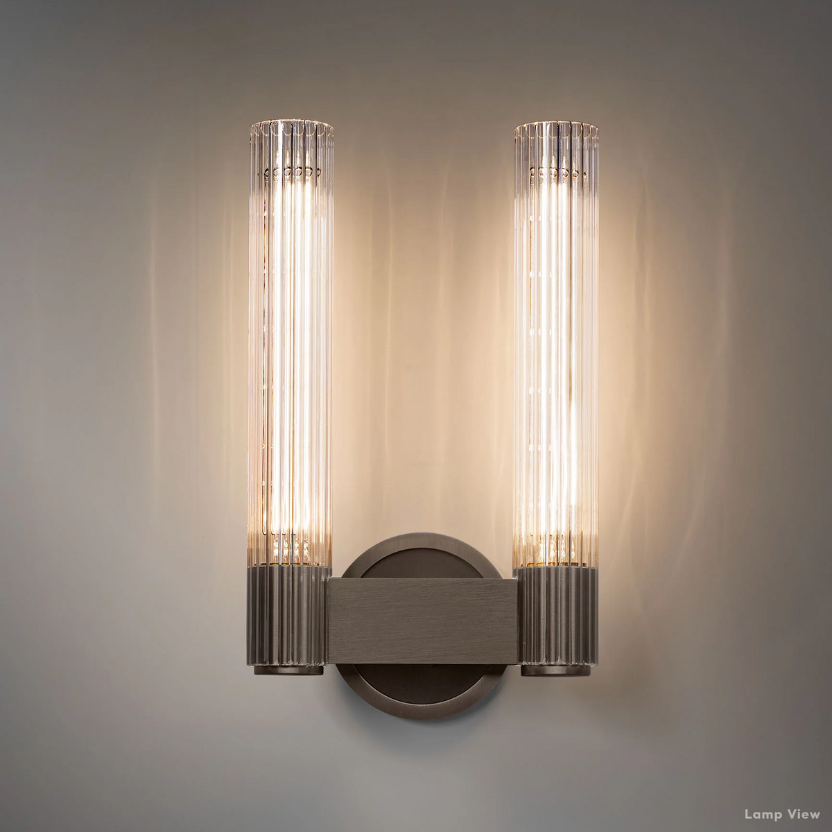 Vallon Glass Double Wall Sconce