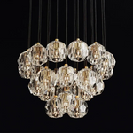 Boule Geometric Cristal Cluster Chandelier 24"