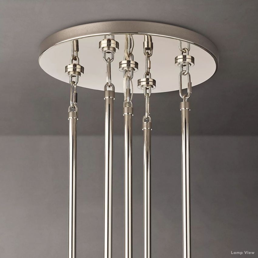 Marignan Chain Crystal Tiered Round Chandelier 60"