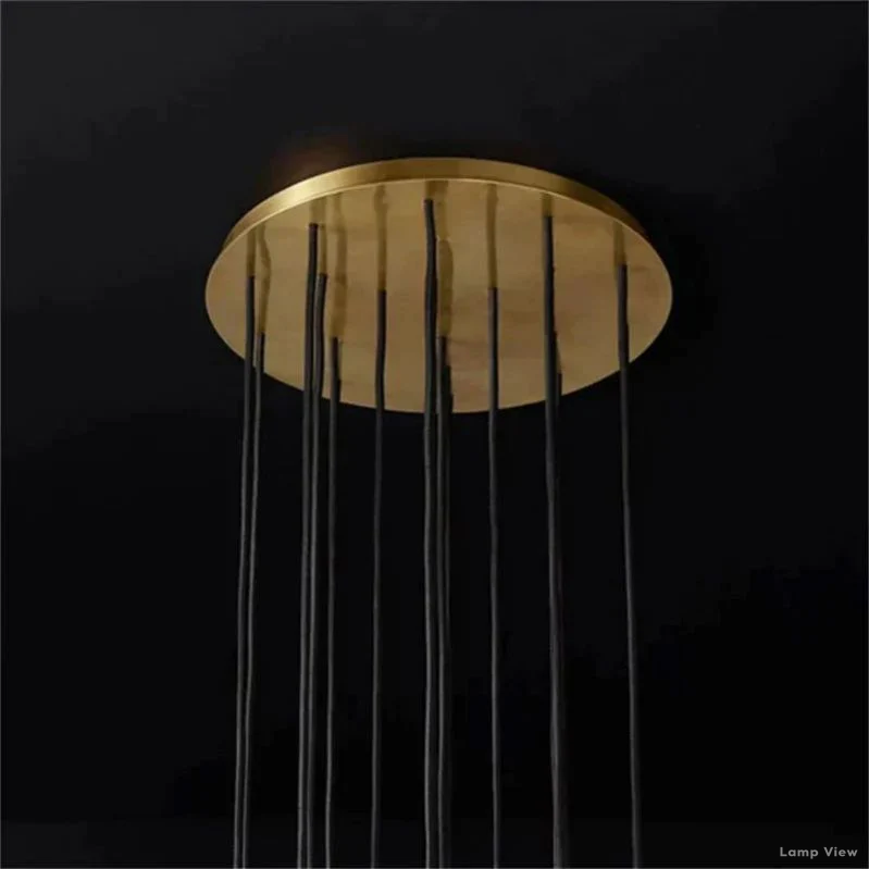 Boule Geometric Cristal Cluster Chandelier 14"