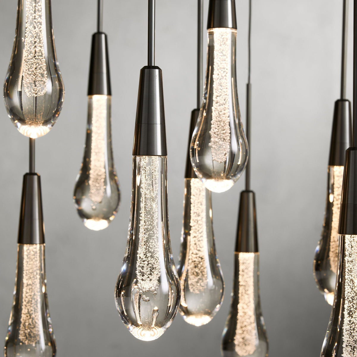 Soltaire Cascading Glass Linear Chandelier