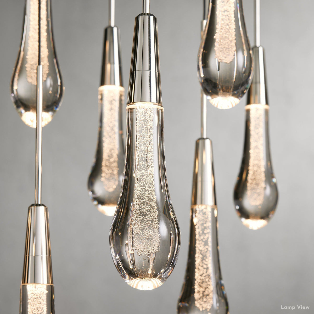 Soltaire Cascading Glass Linear Chandelier