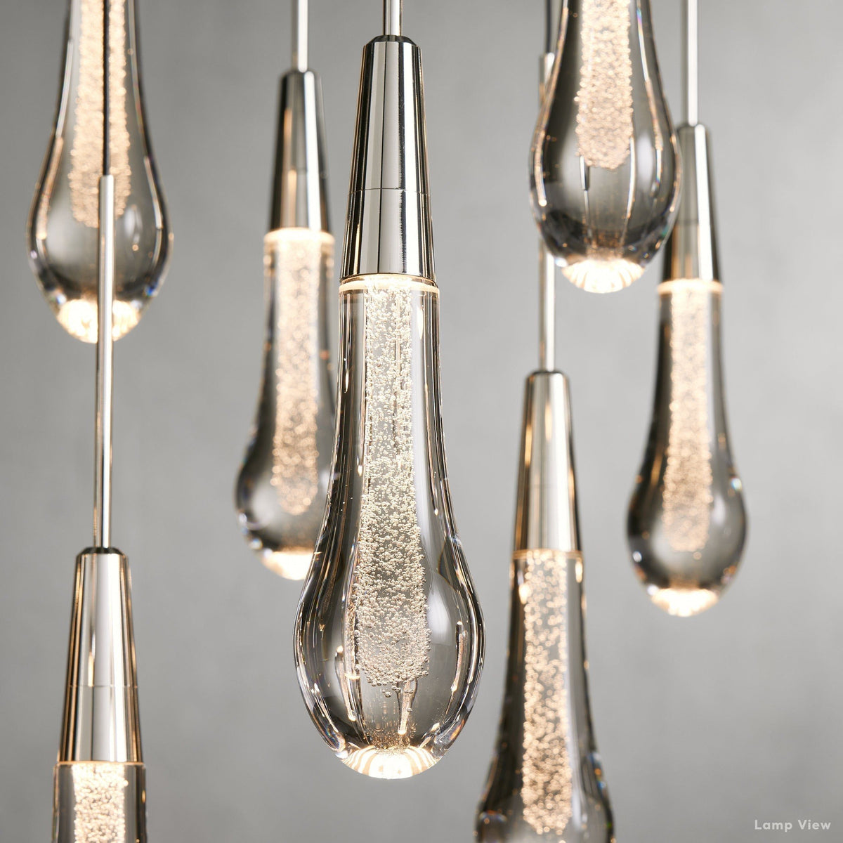 Soltaire Cascading Glass Linear Chandelier
