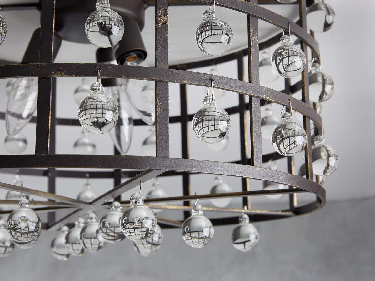 La Cage Mesh Crystal Flush Mount