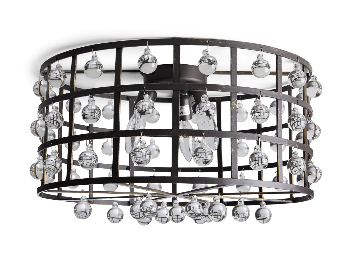 La Cage Mesh Crystal Flush Mount