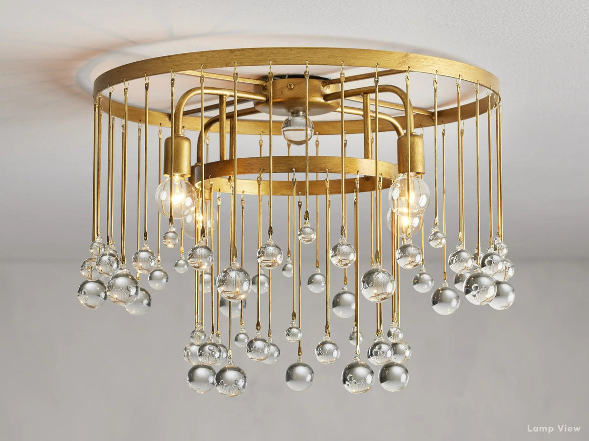 Crystal Ball Aubrey Flushmount