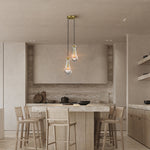 Rain Waterfall Glass Round Chandelier 5"
