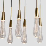 Soltaire Cascading Glass Linear Chandelier