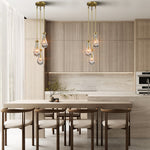Rain Waterfall Glass Round Chandelier 8"