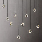 Eclatant Inset Crystal Linear Chandelier 72"