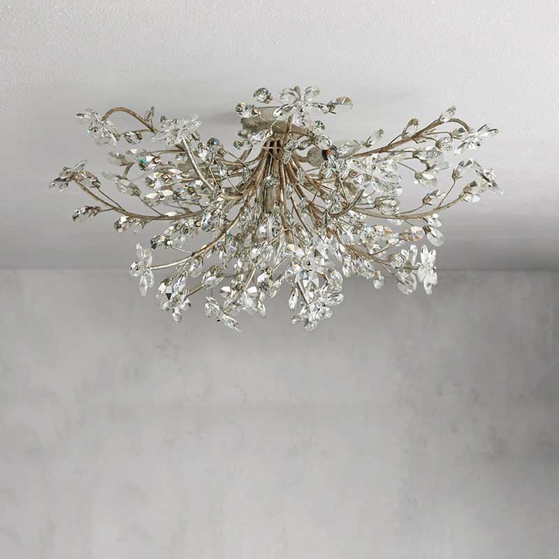 FioreCrystal Crown Flush Mount