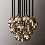 Boule Geometric Cristal Cluster Chandelier 19"