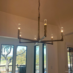 Thaddeus Forged Metal Round Chandelier 60"