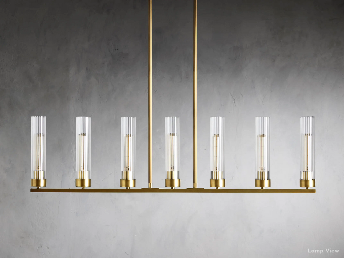 Andreas Ridged Tubular Linear Chandelier
