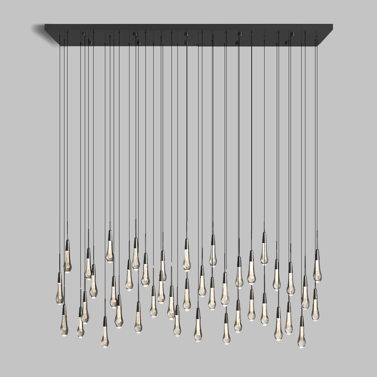 Soltaire Cascading Glass Linear Chandelier