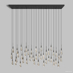 Soltaire Cascading Glass Linear Chandelier