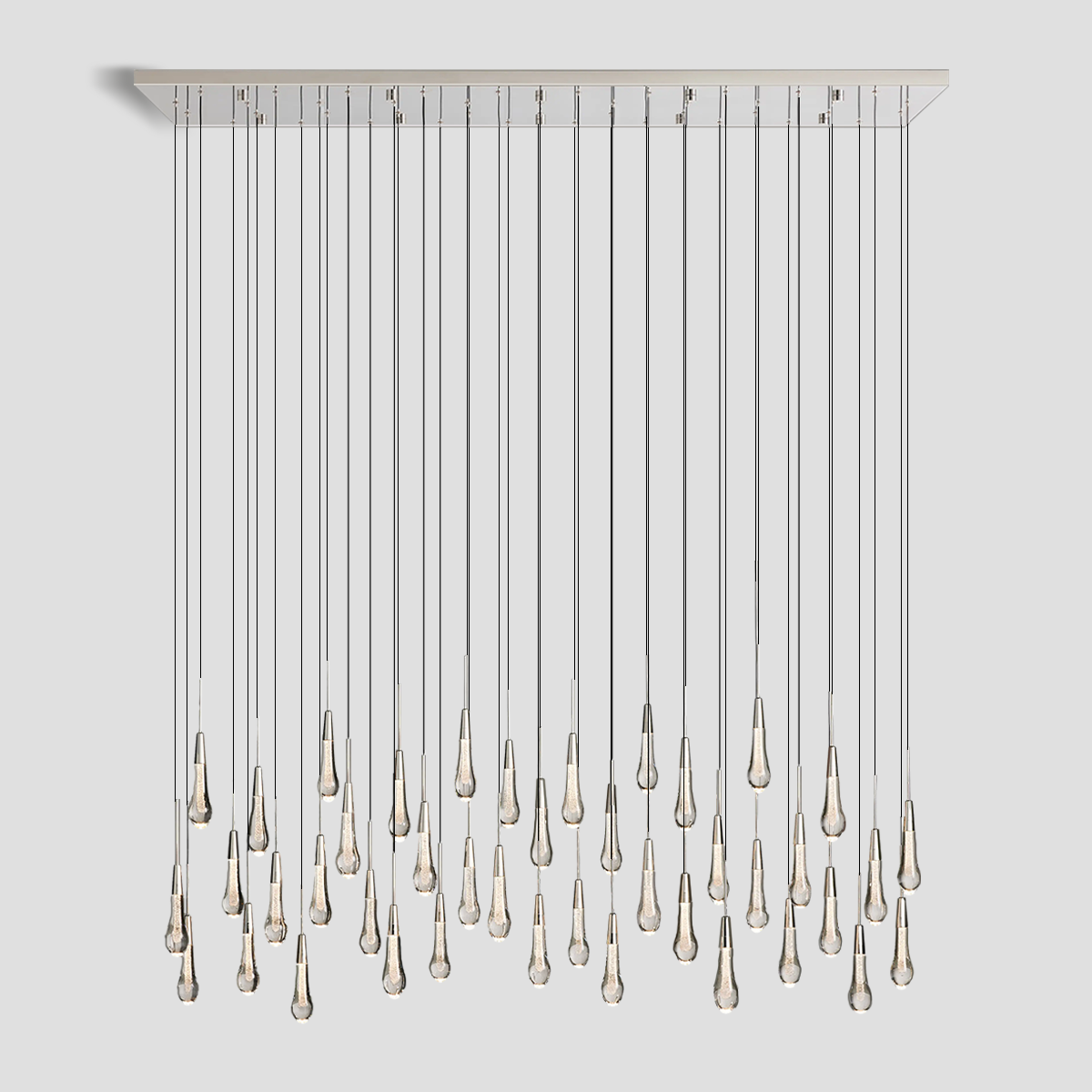 Soltaire Cascading Glass Linear Chandelier