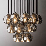 Boule Spherical Cristal Cluster Chandelier 19"
