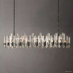 Mirello Prismed Crystal Linear Chandelier 72"