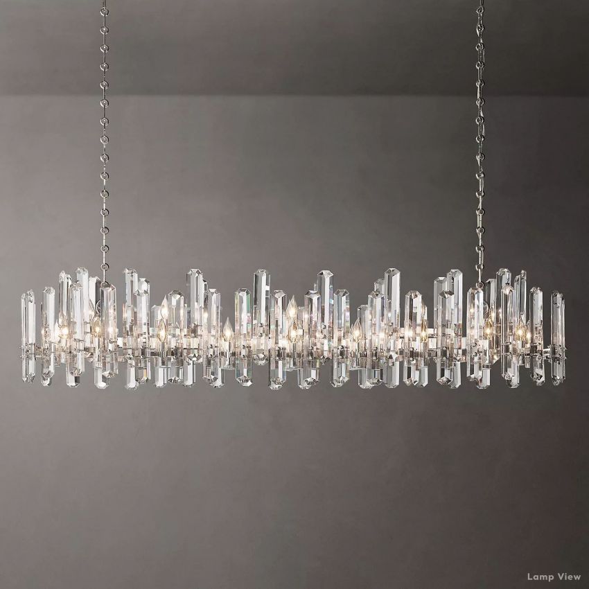 Mirello Pristine Crystal Linear Chandelier 72"