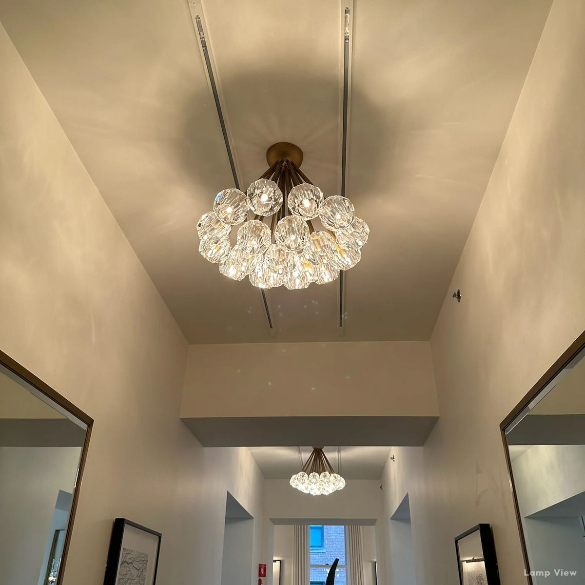 Boule Geometric Cristal Flush Mount 24"