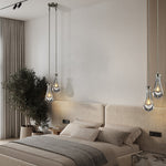 Rain Waterfall Glass Round Chandelier 5"