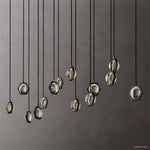 Eclatant Inset Crystal Linear Chandelier 72"