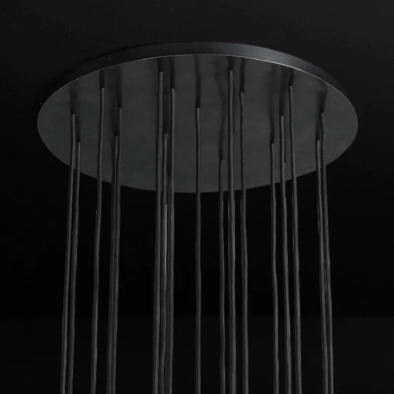 Boule Geometric Cristal Cluster Chandelier 24"