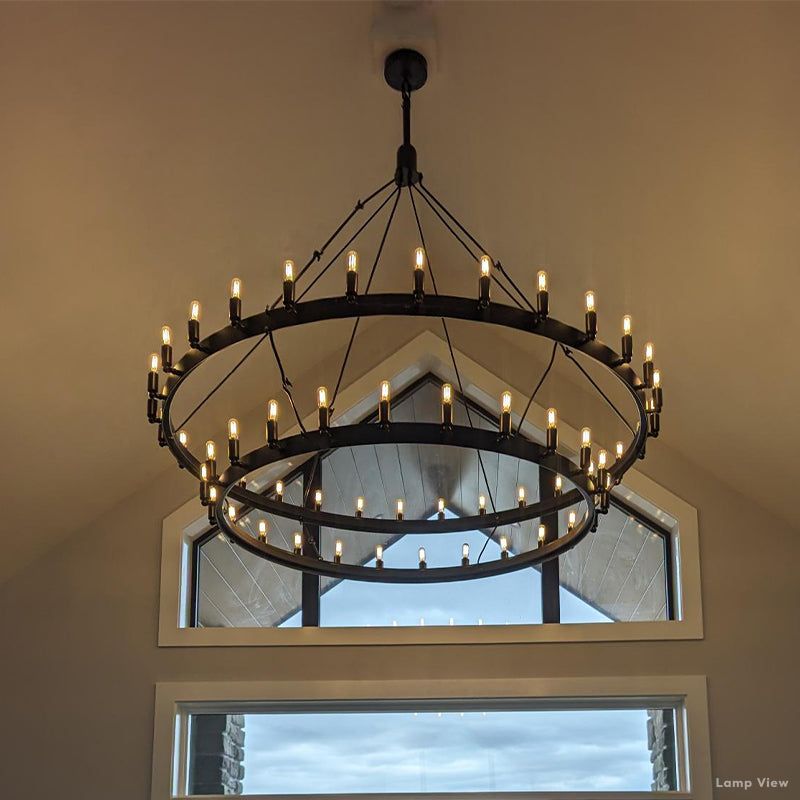 Camino Vintage Structural Two-Tier Chandelier 63"