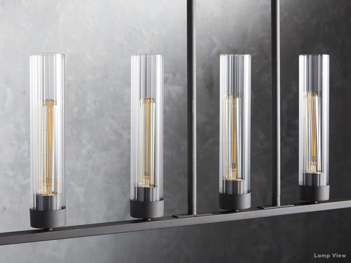 Andreas Ridged Tubular Linear Chandelier