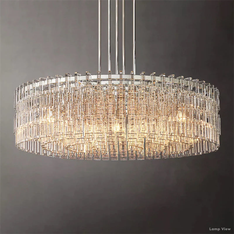 Marignan Chain Crystal Round Chandelier 48"