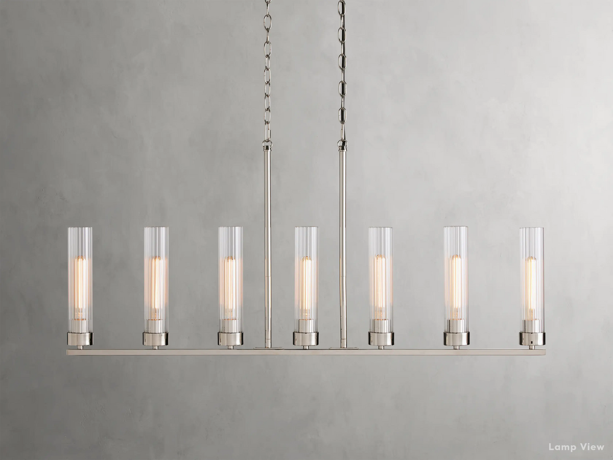 Andreas Ridged Tubular Linear Chandelier