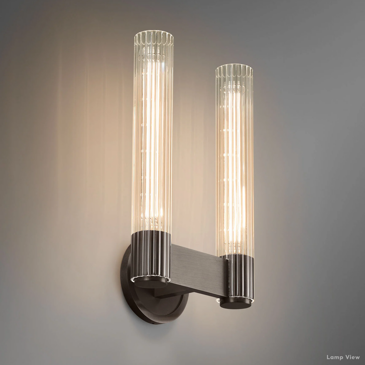 Vallon Glass Double Wall Sconce