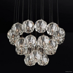 Boule Geometric Cristal Cluster Chandelier 24"