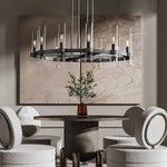 Ravelle Clear Glass Round Chandelier 48"