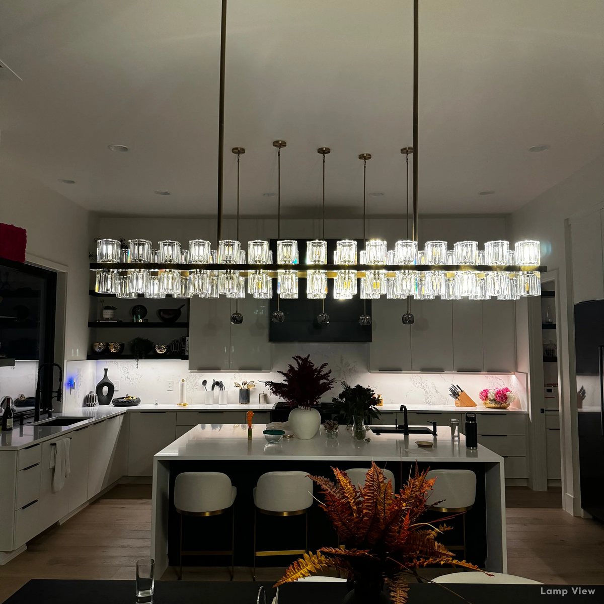 Arcachon Precision Crystal Rectangular Chandelier 54"