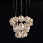 Boule Geometric Cristal Cluster Chandelier 19"