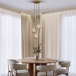 Rain Waterfall Glass Round Chandelier 8"