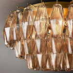 Chiara Lustrous Glass Flush Mount 22"