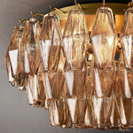 Chiara Lustrous Glass Flush Mount 17"
