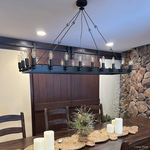 Camino Vintage Structural Rectangle Chandelier 41"