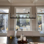 Ravelle Clear Glass Linear Chandelier 73"